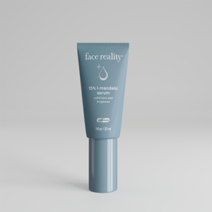 A sleek tube of face moisturizer with minimalist design on a gray background.