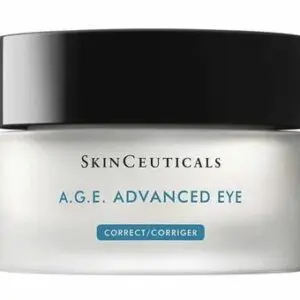 Jar of SkinCeuticals A.G.E. Advanced Eye cream for correcting eye area.