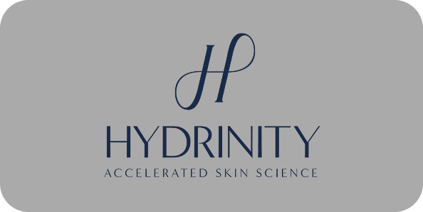 Logo on a gray background with stylized