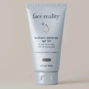 Brilliant Defense SPF 50 broad-spectrum UVA and UVB sunscreen
